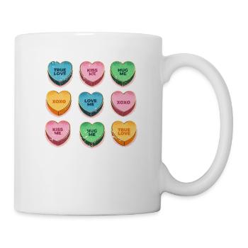 Happy Valentines Day Candy Conversation Hearts - Mug - white - Right