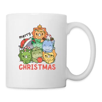 Dinosaur Christmas Tree Merry Christmas - Mug - white - Right