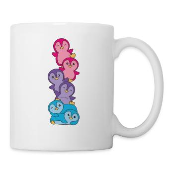 androgyn Flag Pride LGBTQ süße Pinguin - Tasse - Weiß - Rechts