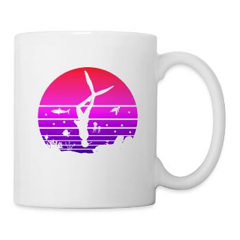 Tauchen, Apnoetauchen, Apnoe No Limit Freediving - Tasse - Weiß - Rechts
