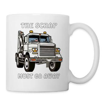 CAMION DE REMORQUAGE LA FERRAILLE DOIT DISPARAÎTRE - Mug blanc - blanc - Droite
