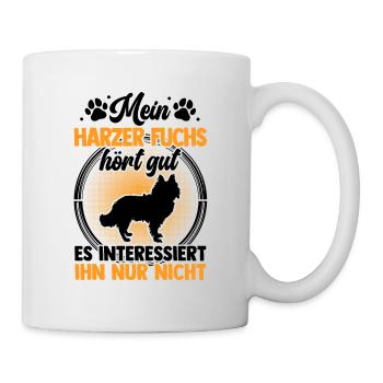 Harzer Fuchs hört gut Altdeutscher Hütehund - Tasse - Weiß - Rechts