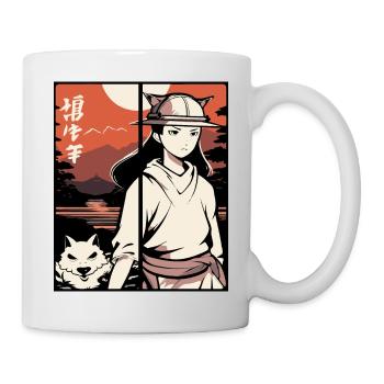 Fille d’anime japonaise : je le fais de cette façon - Mug blanc - blanc - Droite