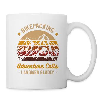 Bikepacking Adventure Calls I Answer Gladly - Mug - white - Right