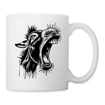 Screaming Donkey | Stubborn - Mug - white - Right