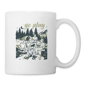 Quand ils disent d’aller jouer dehors - Mug blanc - blanc - Droite