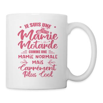 Mamie Motarde Mamou Humour - Mug blanc - blanc - Droite