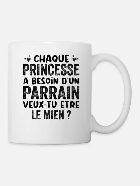 Veux Tu Etre Mon Parrain - Mug blanc - blanc