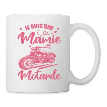 Mamie Motarde Mamou Humour - Mug blanc - blanc - Droite
