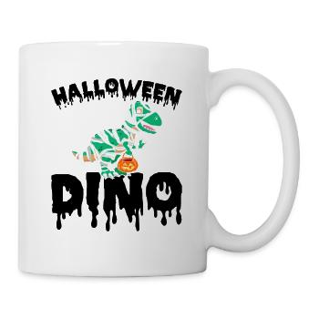 Halloween Dino with Pumpkin - Mug - white - Right
