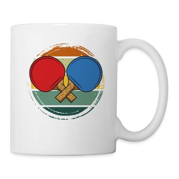 Tennis de table dictant raquette de tennis de table - Mug blanc - blanc - Droite