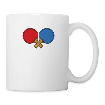 Tennis de table dictant raquette de tennis de table - Mug blanc - blanc - Droite