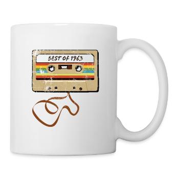 Best of 1963 - Geburtstag Vintage Kassette - Tasse - Weiß - Rechts