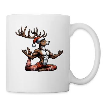 Reindeer Yoga Meditation Christmas - Mug - white - Right