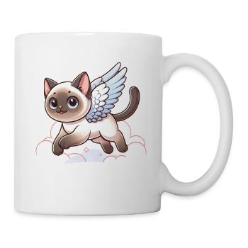 Siamkatze Engel Himmlische Flügel - Tasse - Weiß - Rechts