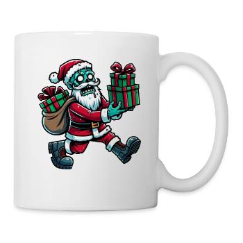 Comic Weihnachtsmann Zombie Süße Weihnachten - Tasse - Weiß - Rechts