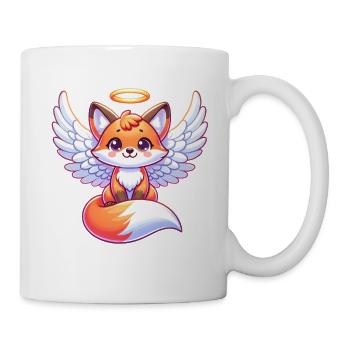 Rotfuchs Engel Heiligenschein Flügel - Tasse - Weiß - Rechts