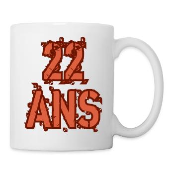 22 ANS - Mug blanc - blanc - Droite