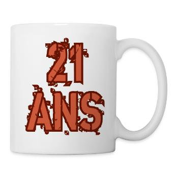 21 ANS - Mug blanc - blanc - Droite