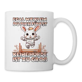 Kaninhop Joy Spaß und Bewegung für dein Kaninchen - Tasse - Weiß - Rechts