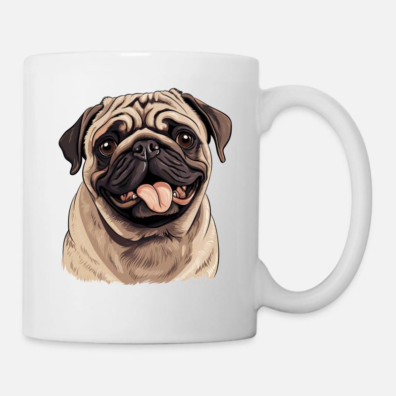 Mops - Tasse - Weiß