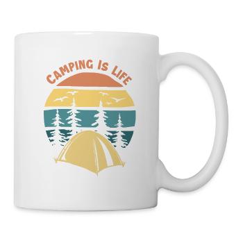 Camping is Life Tentes de camping Glamping - Mug blanc - blanc - Droite