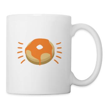 Pfannkuchen Spruch Frühstück Pfannkuchen - Tasse - Weiß - Rechts