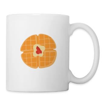 Pfannkuchen Spruch Frühstück Pfannkuchen - Tasse - Weiß - Rechts
