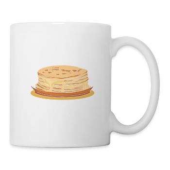 Pfannkuchen Spruch Frühstück Pfannkuchen - Tasse - Weiß - Rechts