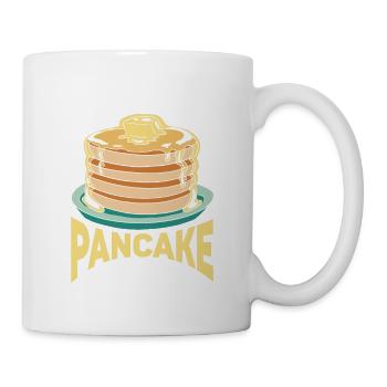 Pfannkuchen Spruch Frühstück Pfannkuchen - Tasse - Weiß - Rechts