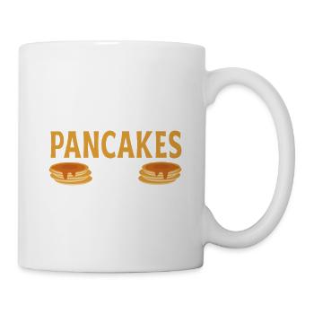 Pfannkuchen Spruch Frühstück Pfannkuchen - Tasse - Weiß - Rechts