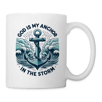 God is My Anchor in The Storm - Mug - white - Right