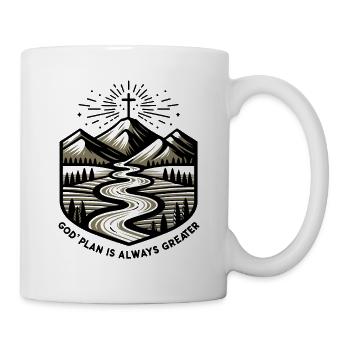 God's Plan is Always Greater - Mug - white - Right