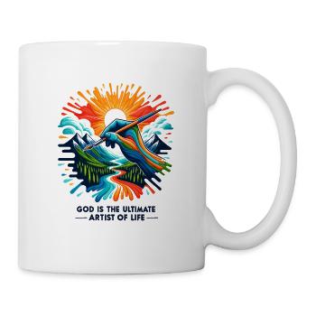 Dieu est l’artiste ultime de la vie - Mug blanc - blanc - Droite