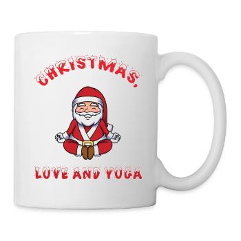 Yogini Yoga Meditation Christmas, Love and Yoga - Mug - white - Right