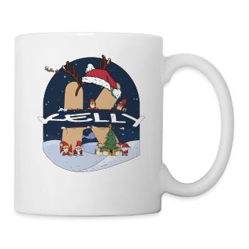 Awesome Kelly Name w Santa Hat in Xmas Theme - Mug - white - Right