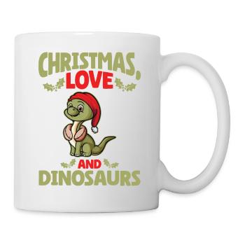 Dino Boy Enfants Noël Amour Dinosaure - Mug blanc - blanc - Droite