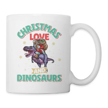 Dino Boy Enfants Noël Amour Dinosaure - Mug blanc - blanc - Droite