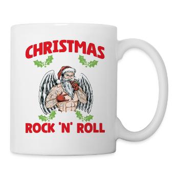 Heavy Hard Metal Weihnachten, Liebe Rock 'n' Roll - Tasse - Weiß - Rechts