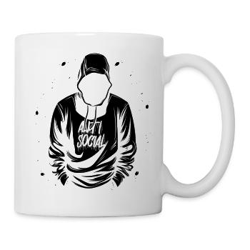 Anti Social Hoodie Black - Mug - white - Right