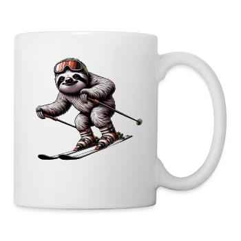 Sloth Skiing Winter Adventure - Mug - white - Right