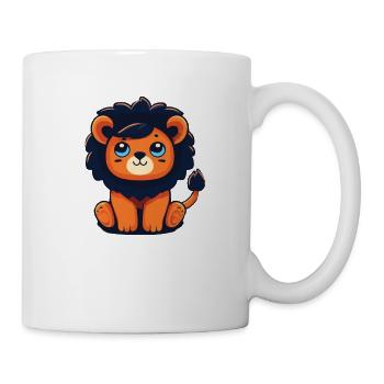 Lion Animaux mignons pour les enfants Lions - Mug blanc - blanc - Droite