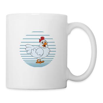 Lustiger Hühner Spruch Huhn - Tasse - Weiß - Rechts