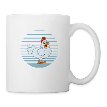 Lustiger Hühner Spruch Huhn - Tasse - Weiß - Rechts