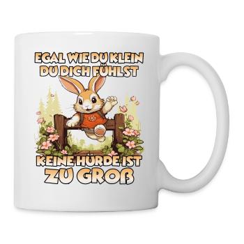 HappyBunny Kaninhop Geschenk für Kaninchenhalter - Tasse - Weiß - Rechts