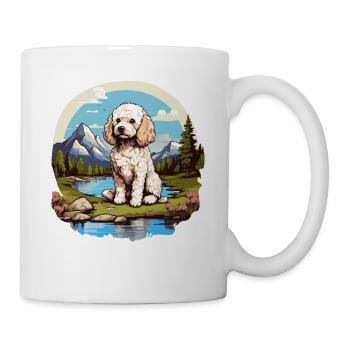 Caniche - Mug blanc - blanc - Droite