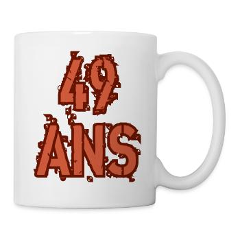 49 ANS - Mug blanc - blanc - Droite