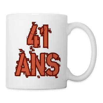 41 ANS - Mug blanc - blanc - Droite