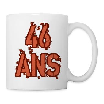 46 ANS - Mug blanc - blanc - Droite