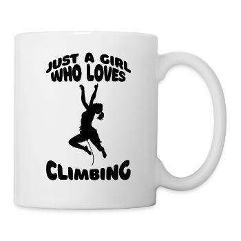 Kletterer Berg Klettern Bergsteigen Bergklettern - Tasse - Weiß - Rechts